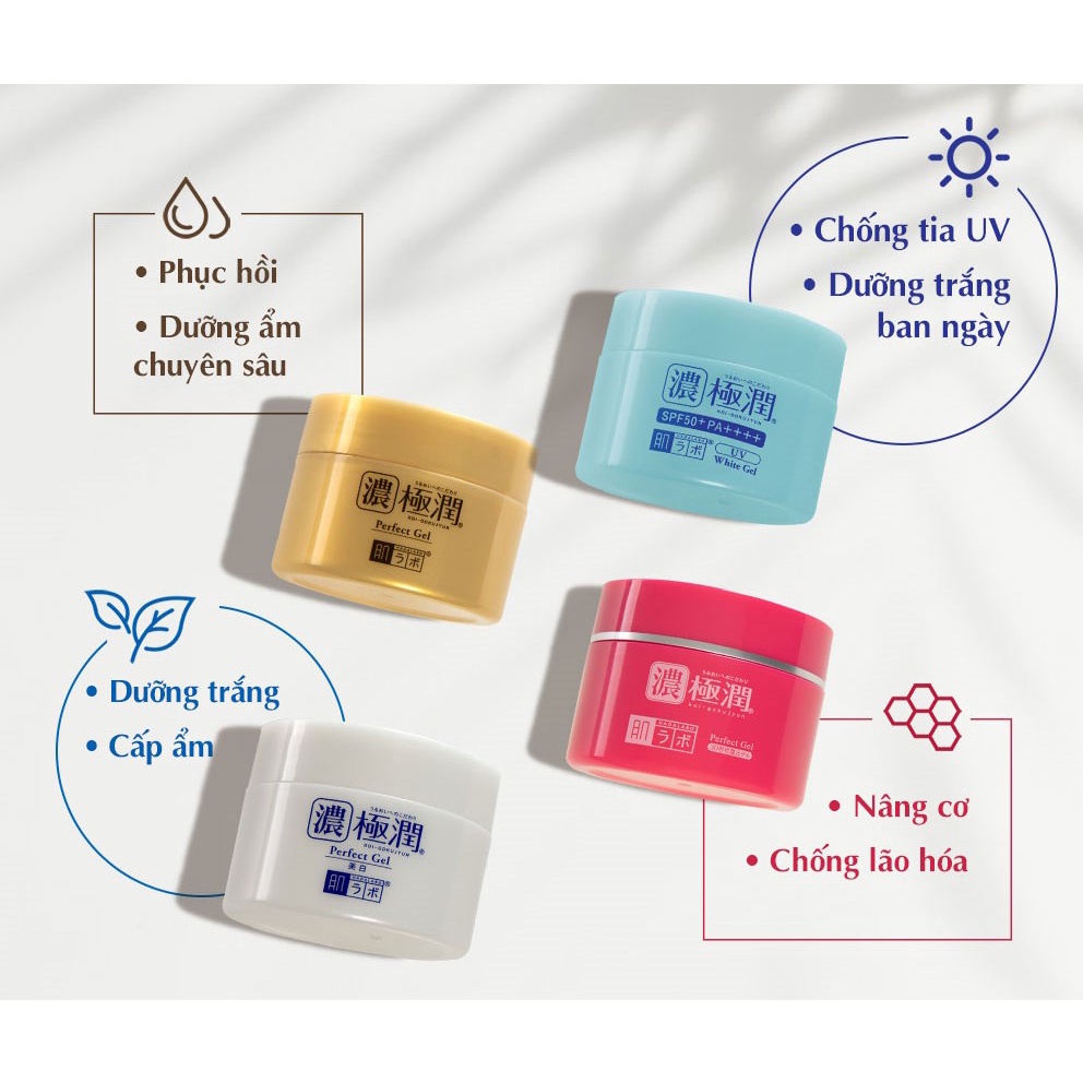 Gel Dưỡng Ẩm Hada Labo Koi-Gokujyun Cấp Ẩm-Dưỡng Trắng-Nâng Cơ-Chống Nắng (100g)