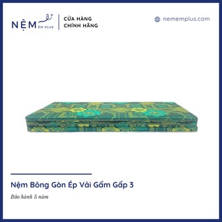 Độ dày 3cm - Nệm Bông Ép Gấp 3 Vải Gấm Cao Cấp Nhiều Kích Thước (Giao màu ngẫu nhiên) - Bảo hành 12 tháng - Nệm Êm Plus