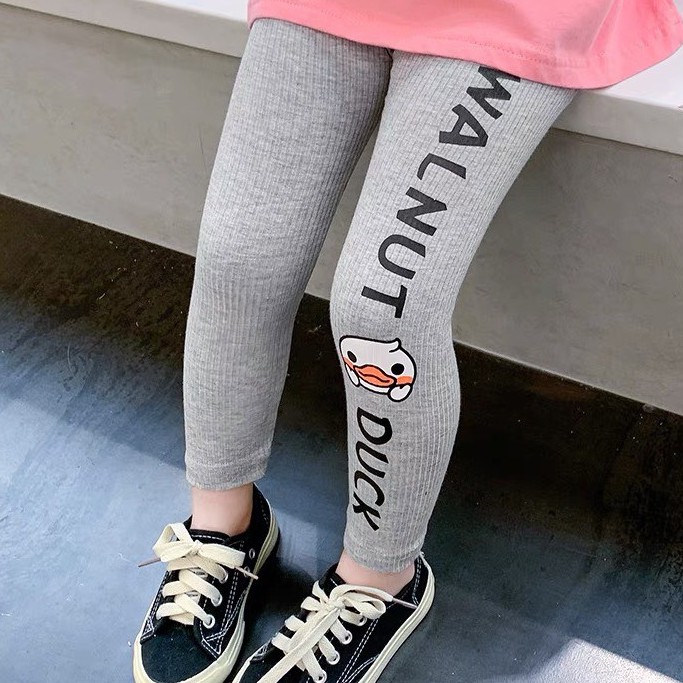 Quần legging Vịt Duck chất len tăm nhiều màu cho bé gái 8-20kg