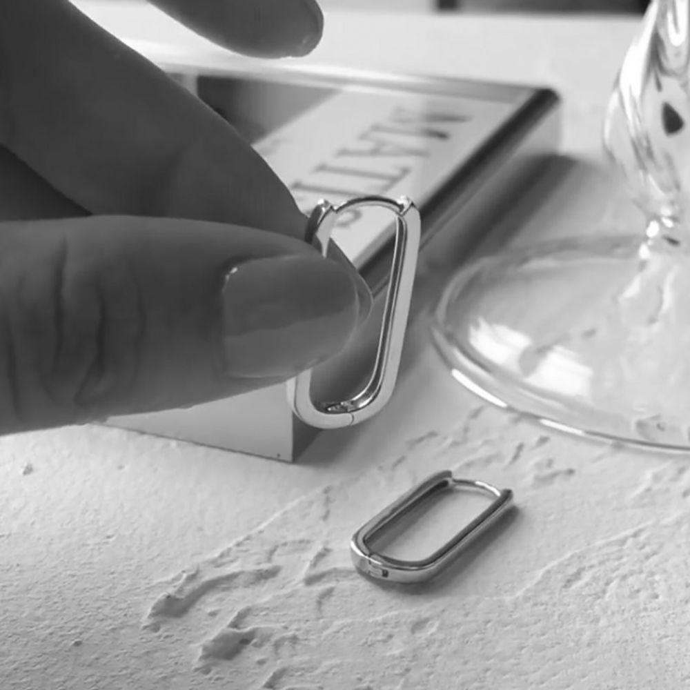 DANILO Khuyên Tai Hình Oval Màu Sắc Đơn Giản Dành Cho Nữ