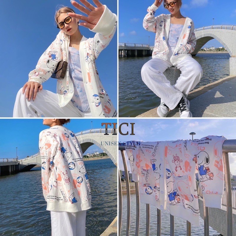 Áo Khoác Cardigan Unisex❤️Áo Cardigan SNOPPY form rộng Ulzzang Unisex Nam/Nữ (Chất vải cực xịn,video thật 100% tại Shop) | BigBuy360 - bigbuy360.vn