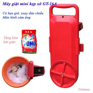 (BH 6 tháng) Máy giặt mini kẹp xô GT-16AC tiết kiệm điện có hẹn giờ và đảo chiều siêu tiện lợi- Tặng kèm bột giặt
