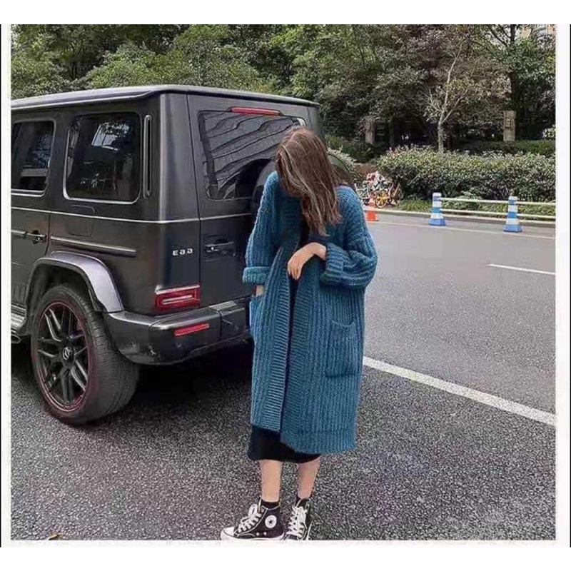Áo khoác len Cardigan dáng dài ulzzang QCCC