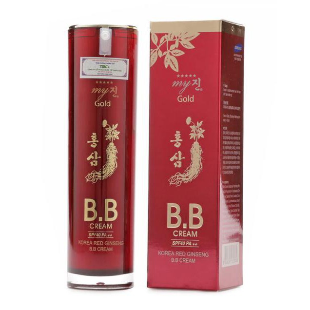 Kem sâm lót nền BB My Gold SPF40 mang lại lớp nền hoàn hảo không tì vết giúp da sáng khỏe tự nhiên