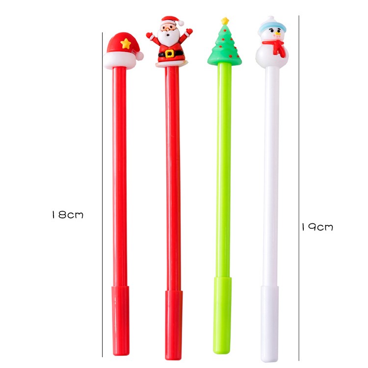 Bút bi cao cấp cute dễ thương mực nước đen có nắp viết đẹp hình Noel đáng yêu cho bé NATO BB21