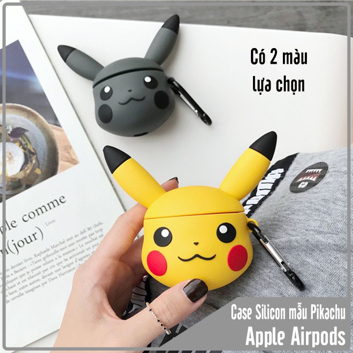 Túi đựng silicon cho tai nghe Airpods hình PIKACHU