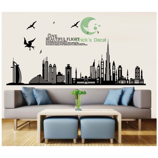 Decal dán tường Thành phố hiện đại