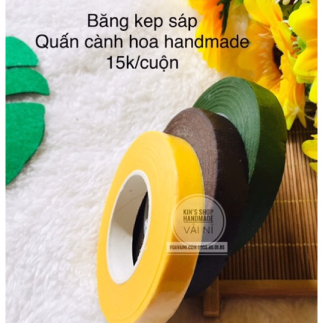 Keo sáp cuộn dùng quấn cành lá hoa handmade