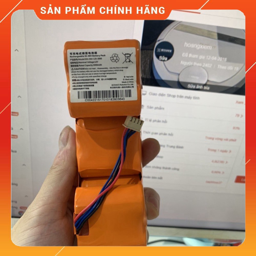 pin chính hãng deebot DN33 DN320 DE53 DE55 DD35 DD37