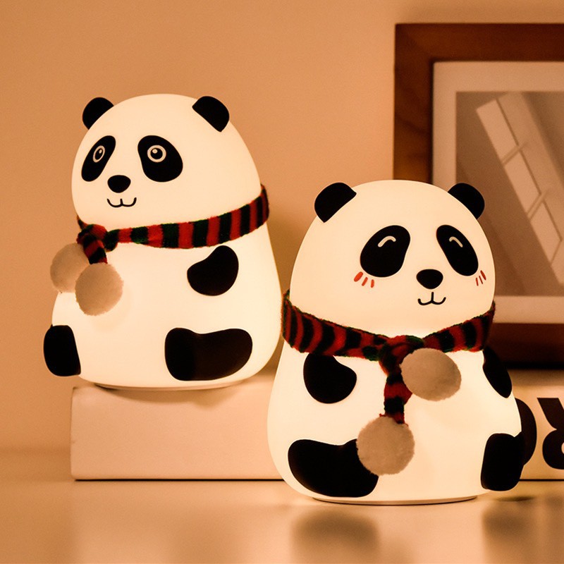 Đèn ngủ silicon gấu Panda dễ thương Đồ trang trí Quà tặng đẹp [BH 1 đổi 1]
