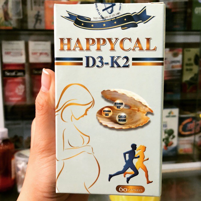 ✔️️️HappyCal D3-K2 - Calci cho mẹ bầu - Hộp 60 viên