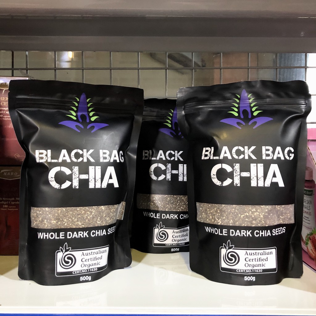 [CÓ NHÃN PHỤ]Bịch 500g Chia Đen Úc Black Bag Chia Seeds