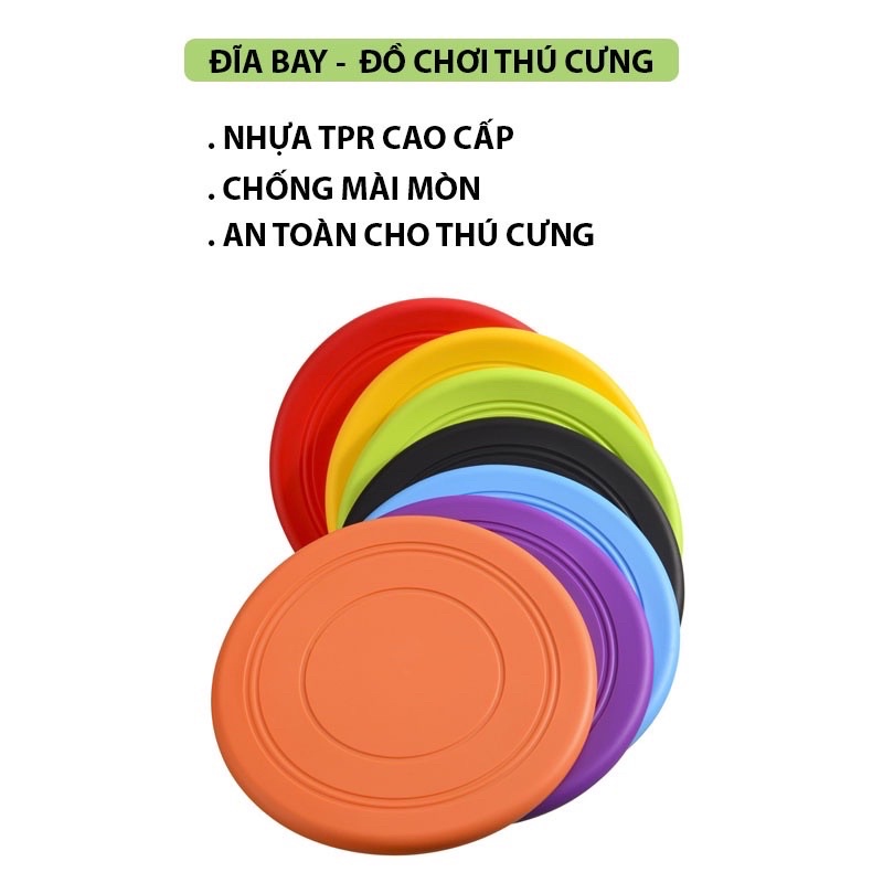 Đĩa bay nhựa đồ chơi huấn luyện chó