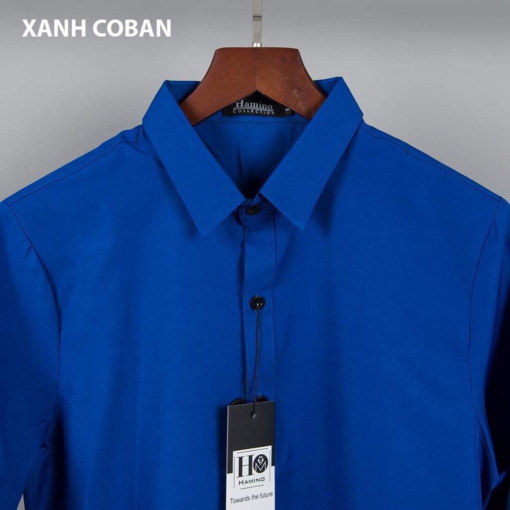 Áo sơ mi nam trơn giãn dài tay kiểu dáng Hàn Quốc , vải lụa thái mềm mịn , chống nhăn | BigBuy360 - bigbuy360.vn