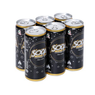 Lốc 6 lon nước  soda Chương Dương không đường 330ml