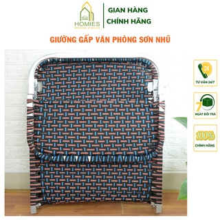 Mua Giường Gấp Văn Phòng Sơn Nhũ HOMIES  Giường Gấp Cá Nhân  Bệnh Viện Khung Vuông