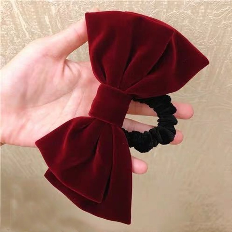 Kẹp Tóc Nơ Vải Nhung Thời Trang Thu Đông Cho Nữ