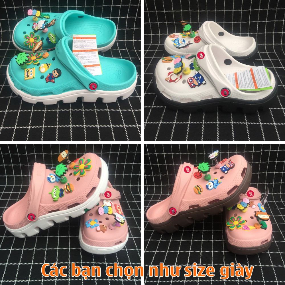 [ KÈM HỘP + 2 LÒ XO + 12 JB 2D ] Sẵn Hàng Loại Đẹp Nhất Dép Sục Đi Mưa Sẵn Nhiều Màu Nam Nữ  - Có VIDEO thực tế | BigBuy360 - bigbuy360.vn