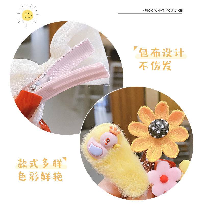 KT02 SET 9 Kẹp Tóc 2 Con Thỏ, Kẹp tóc đáng yêu dành cho bé gái dễ thương