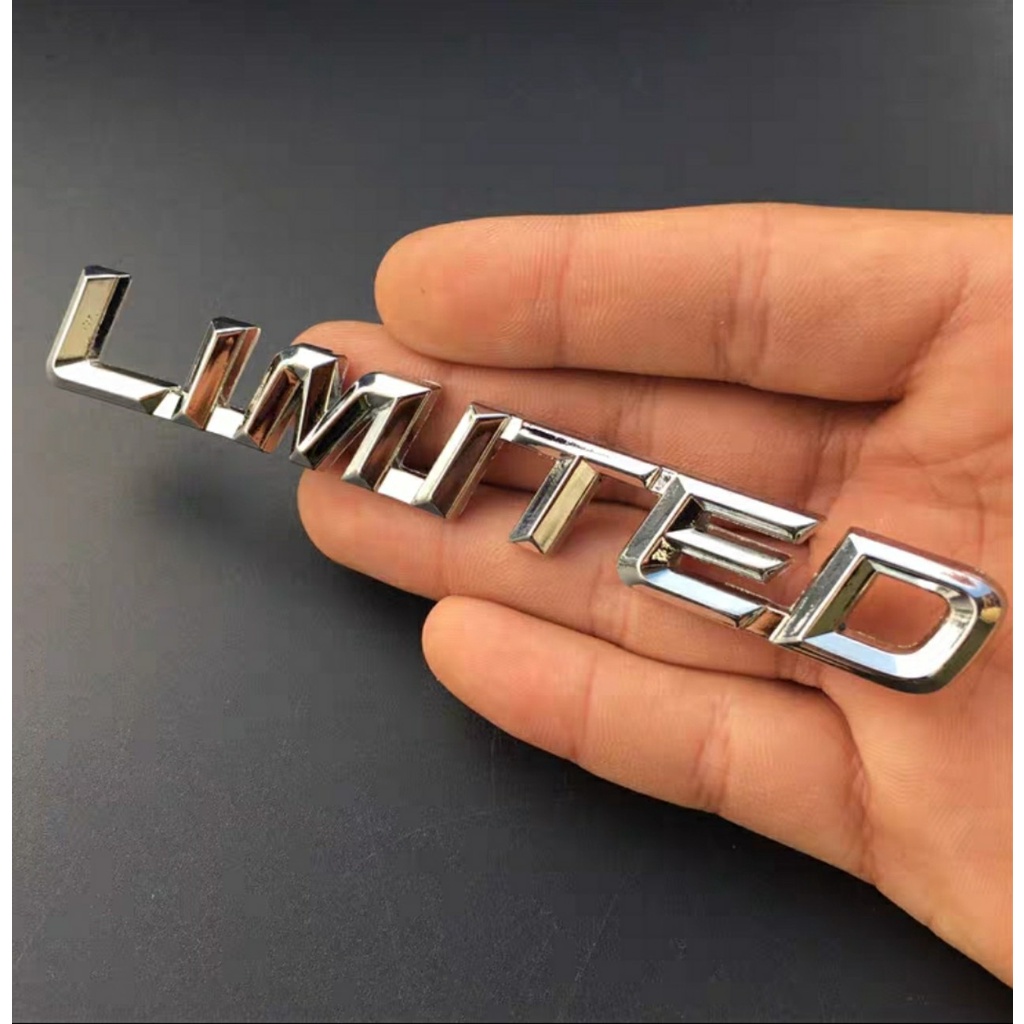 Tem kim loại Limite in nghiêng dán trang trí xe hơi