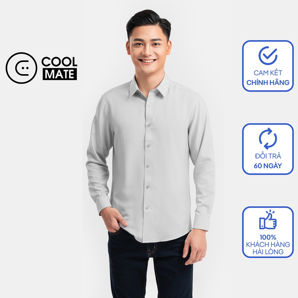 Áo SƠ MI nam dài tay Café-DriS khử mùi hiệu quả thương hiệu Coolmate | BigBuy360 - bigbuy360.vn