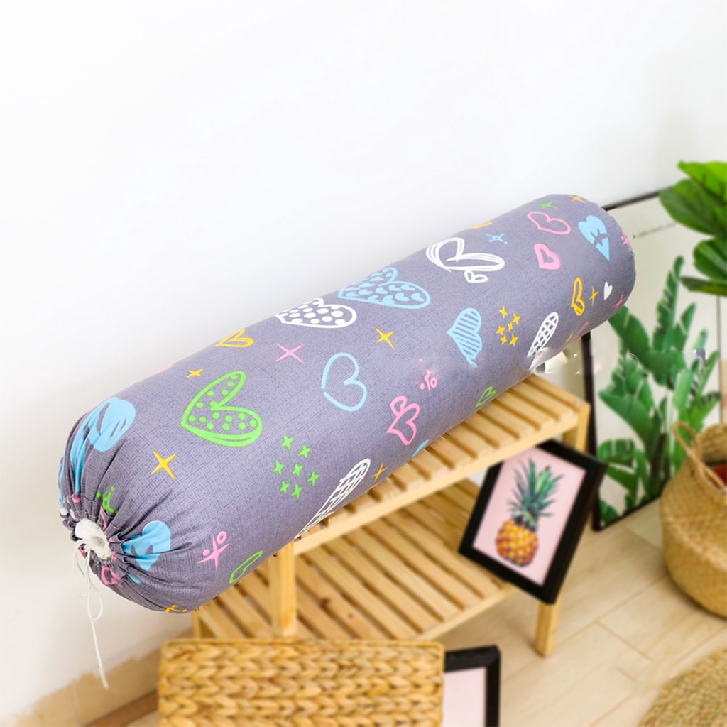 [SIÊU ĐẸP] Gối ôm vỏ Cotton Poly Cao Cấp (Chát chọn mẫu nhé - Đường kính 20cm Dài 1m )