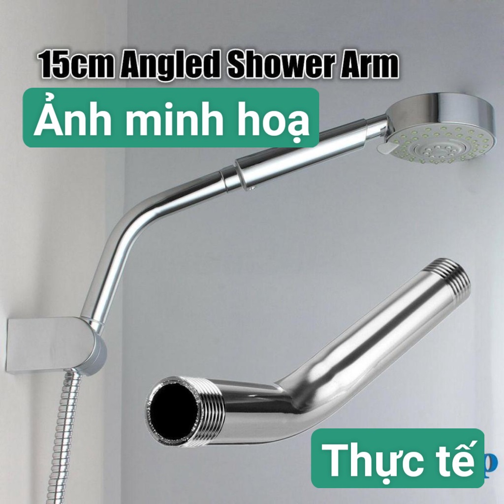 Vòi hoa sen , đầu nối kéo dài 15 cm vòi sen DG bằng inox ( thanh inox kéo dài )