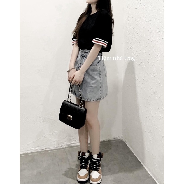 Áo Thun Vintage Unisex  Phông THOM 3 Sọc Tay Lỡ Form Rộng Đẹp Cá Tính Nam Nữ Ulzzang