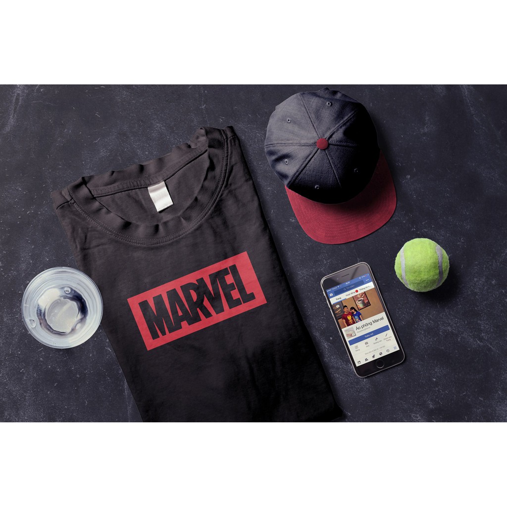 Áo phông Marvel, áo thun in hình chữ Marvel chất liệu cotton 4 chiều giá rẻ