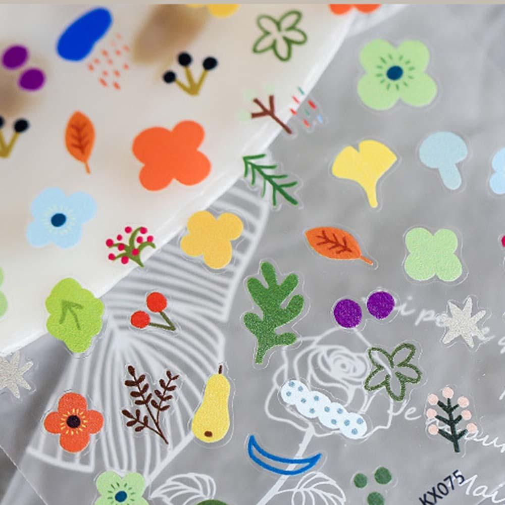 OCEANMAP Miếng Dán Trang Trí Móng Tay 5D Hình Lá Cây Độc Đáo