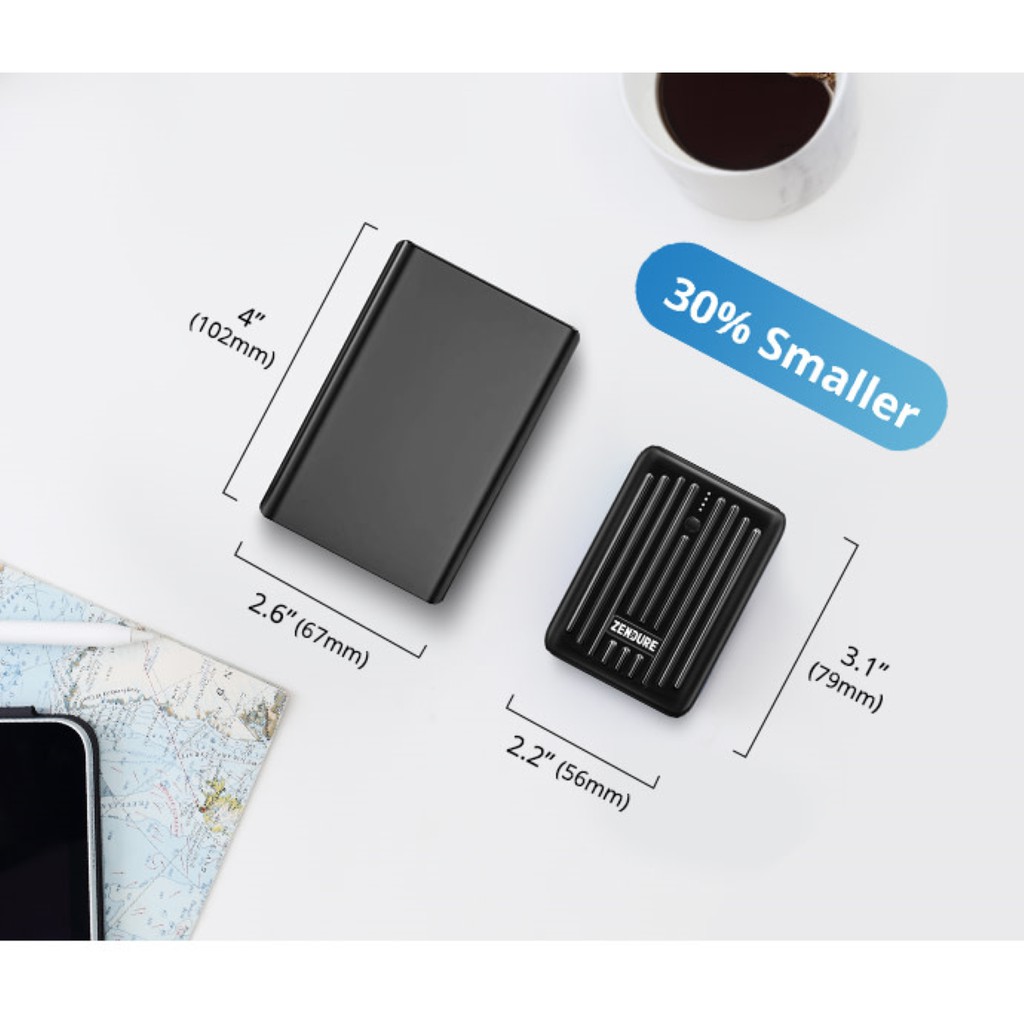 Pin Sạc Dự Phòng Siêu Nhỏ ZENDURE SUPERMINI 10.000mAh - Type C - Thương Hiệu Mỹ - Bảo Hành 2 Năm