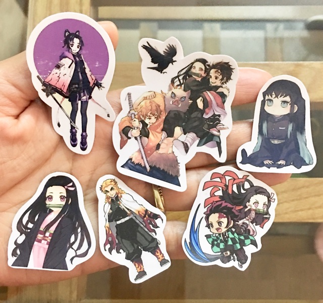 20-40 Sticker anime kimetsu no Yaiba nhiều mẫu ngẫu nhiên