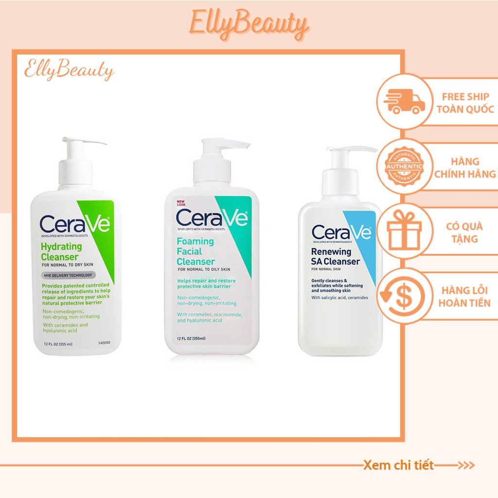 Sữa rửa mặt CeraVe Foaming Facial Cleanser BÉ 236ML