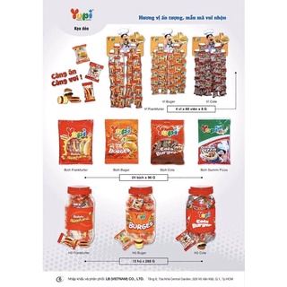 Kẹo dẻo Yupi Burger (bịch 60v)