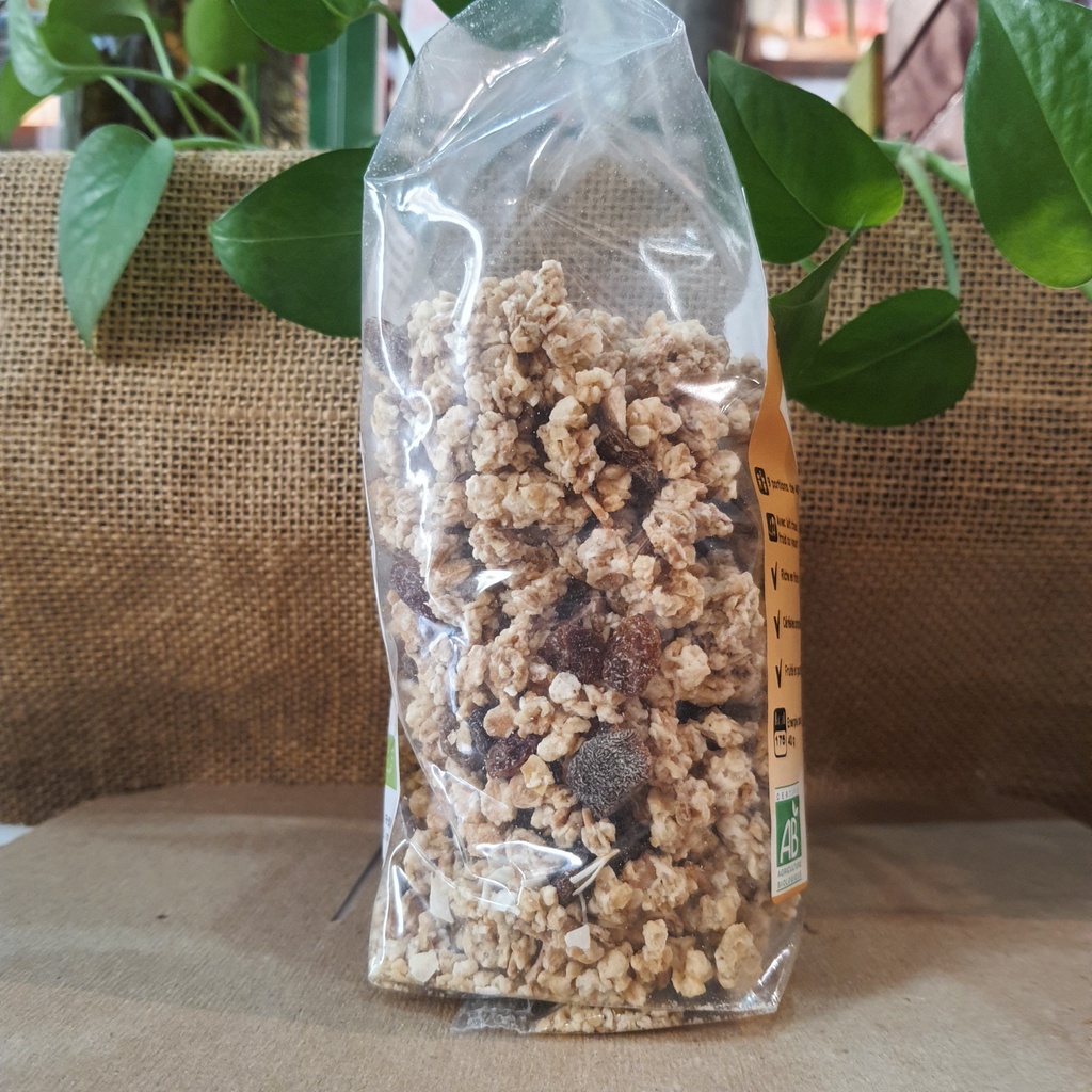 Ngũ cốc giòn trái cây hữu cơ Muesli Crunchy Markal 375g