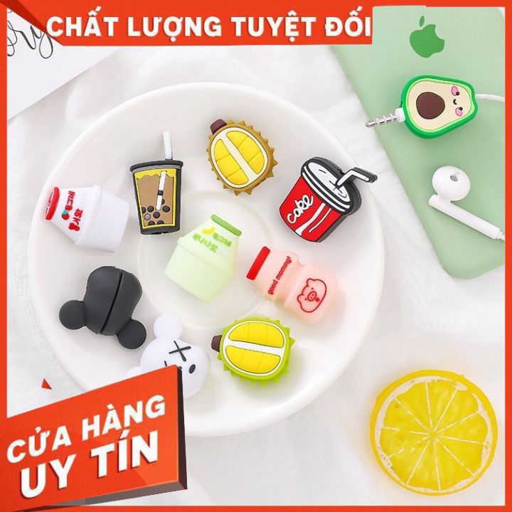 ☘️15 MẪU HOA QUẢ ĐỂ LỰA☘️ Phụ kiện bảo vệ đầu sạc cáp tai nghe chống đứt gãy dây cho iphone | BigBuy360 - bigbuy360.vn