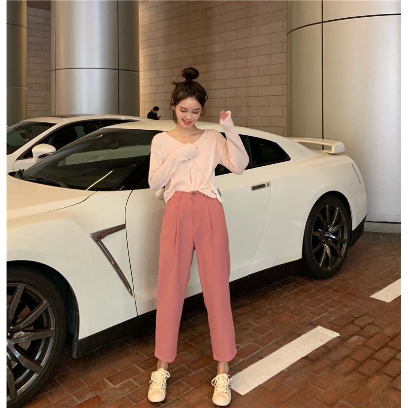 [ Mã FAGREEN1505 giảm 10% tối đa 30K đơn 99K] Áo Khoác Cardigan Dệt Kim Màu Trơn Viền Gợn Sóng Phong Cách Hàn Quốc 35376 | BigBuy360 - bigbuy360.vn