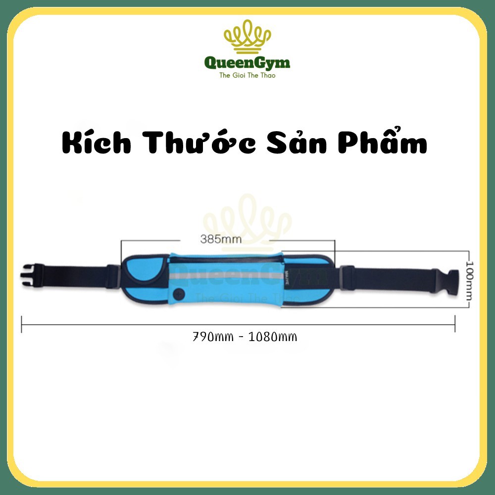 Túi Đeo Đai Bụng Chạy Bộ Queengym Túi Nam Nữ Đeo Hông Hỗ Trợ Tập Thể Thao Leo Núi Đựng Điện Thoại Có Lỗ Tai Nghe Cao Cấp