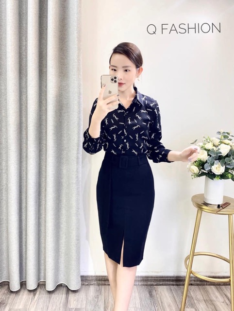 ÁO SƠ MI HOẠ TIẾT Y.S.L