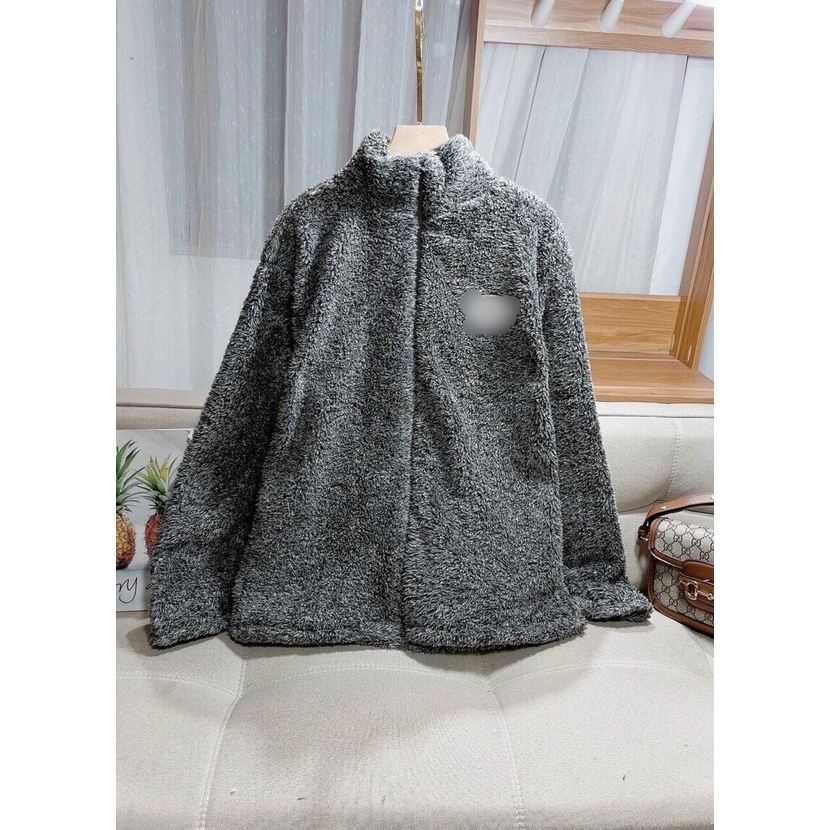 ÁO KHOÁT LÔNG CỪU DÁNG BOMBER HÀNG DÀY 2 LỚP LÓT LÔNG
