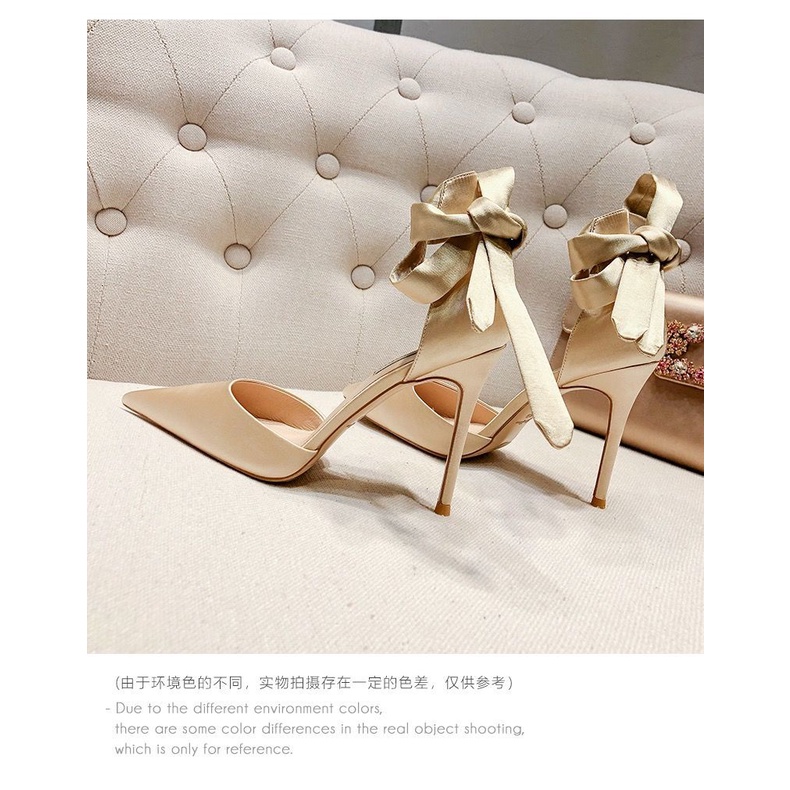 Giày Cao Gót Mũi Nhọn Màu Nude Phong Cách Thời Trang Mới 2022