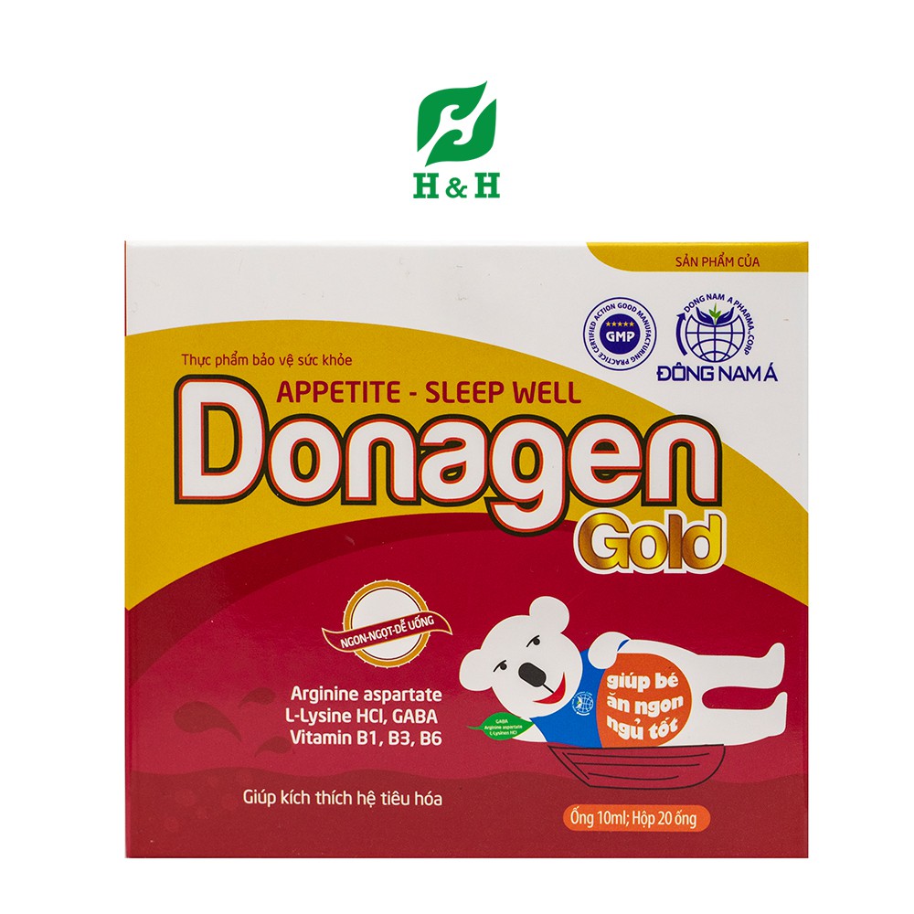 Ống uống DONAGEN GOLD GIÚP TRẺ ĂN NGON, NGỦ TỐT, hỗ trợ phục hồi cơ thể trong những trường hợp suy nhược