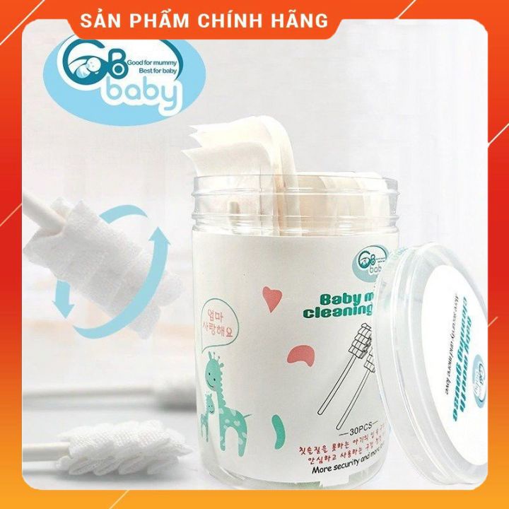 Que tưa lưỡi, rơ lưỡi Gb baby cho bé sơ sinh và trẻ nhỏ, hộp 30 que