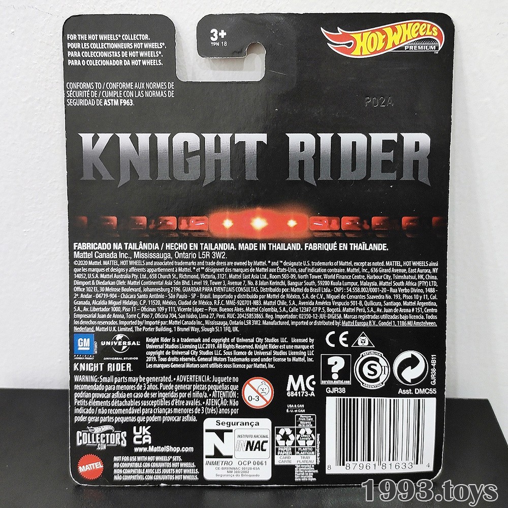 [New] Xe mô hình 1:64 Hot Wheels Premium 2020 Entertaintment - Knight Rider - K.I.T.T. Super Pursuit Mode GJR38