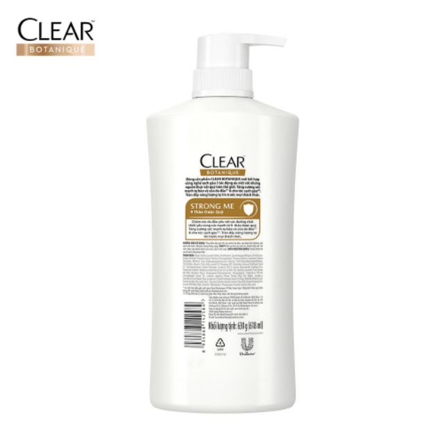 Dầu gội Clear thảo dược chai 630g