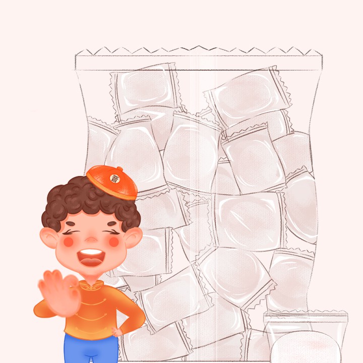 Táo phủ sữa thơm ngậy có nhân 250gr/gói
