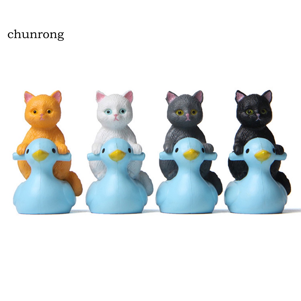 Cr Set 4 Mô Hình Mèo Mini Trang Trí Tiệc