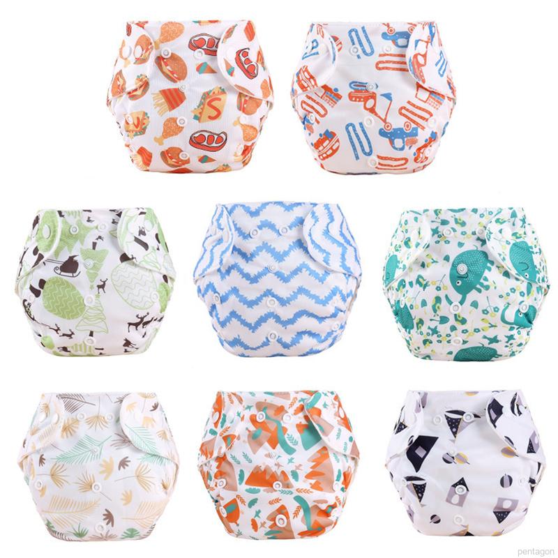 Tã vải bốn mùa thiết kế nút bấm có thể điều chỉnh kích thước chống thấm nước chống tràn cho bé sơ sinh