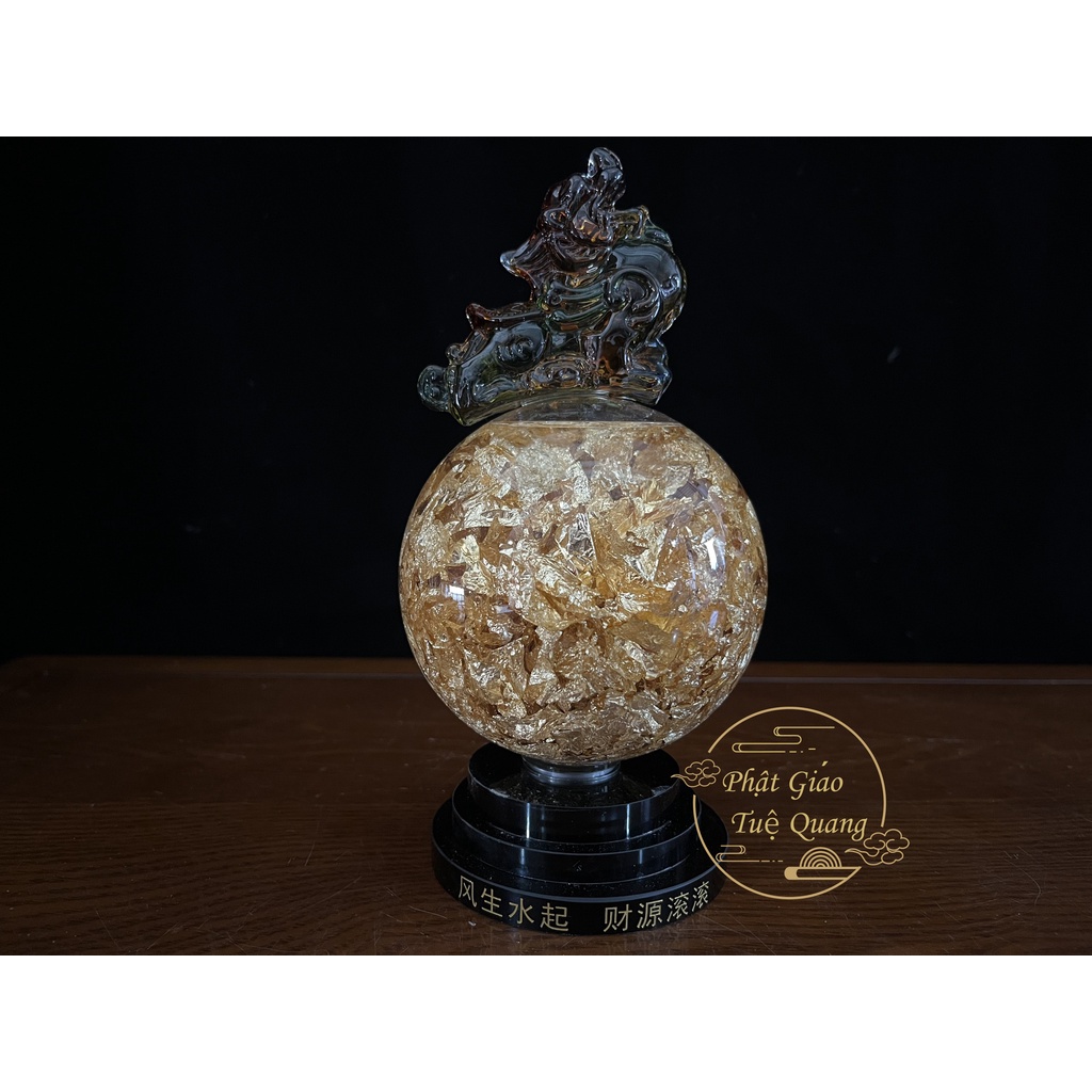 Cóc ( Thềm Thử) , Tỳ Hưu ngồi trên quả cầu vàng lá( Vật phẩm phong thủy tài lộc )- Phật giáo tuệ quang