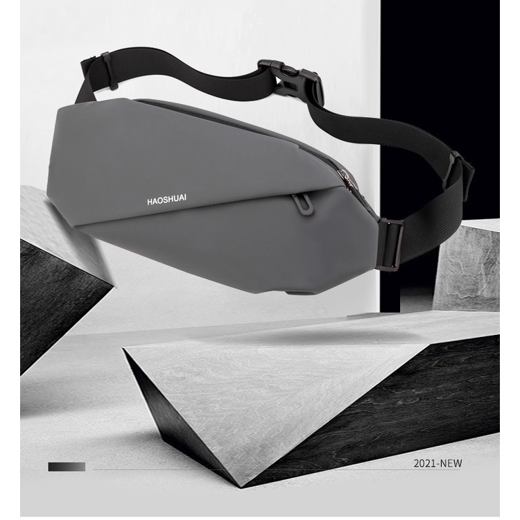 Túi đeo chéo Chống nước PVC cao cấp đường  xéo góc HÀNG NHẬP H1991